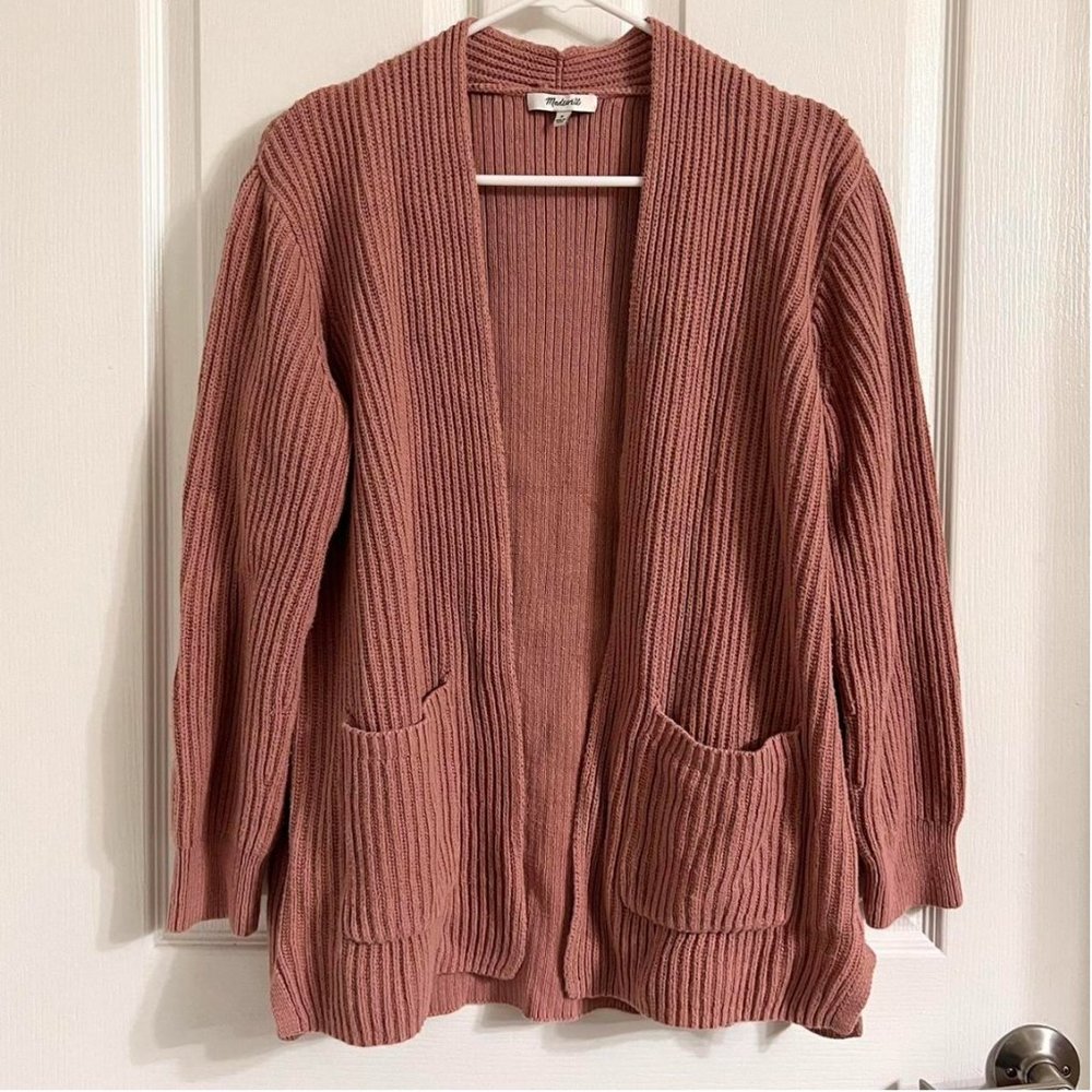 Madewell Mauve Knit Cardigan